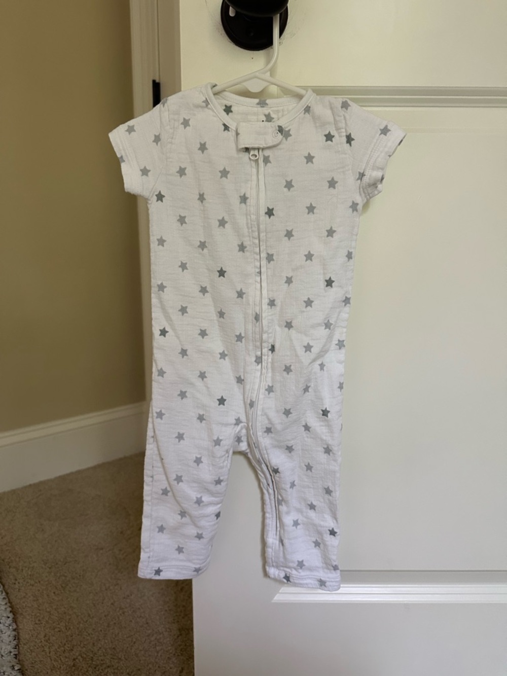 aden + anais White One-Piece with Gray Blue Stars